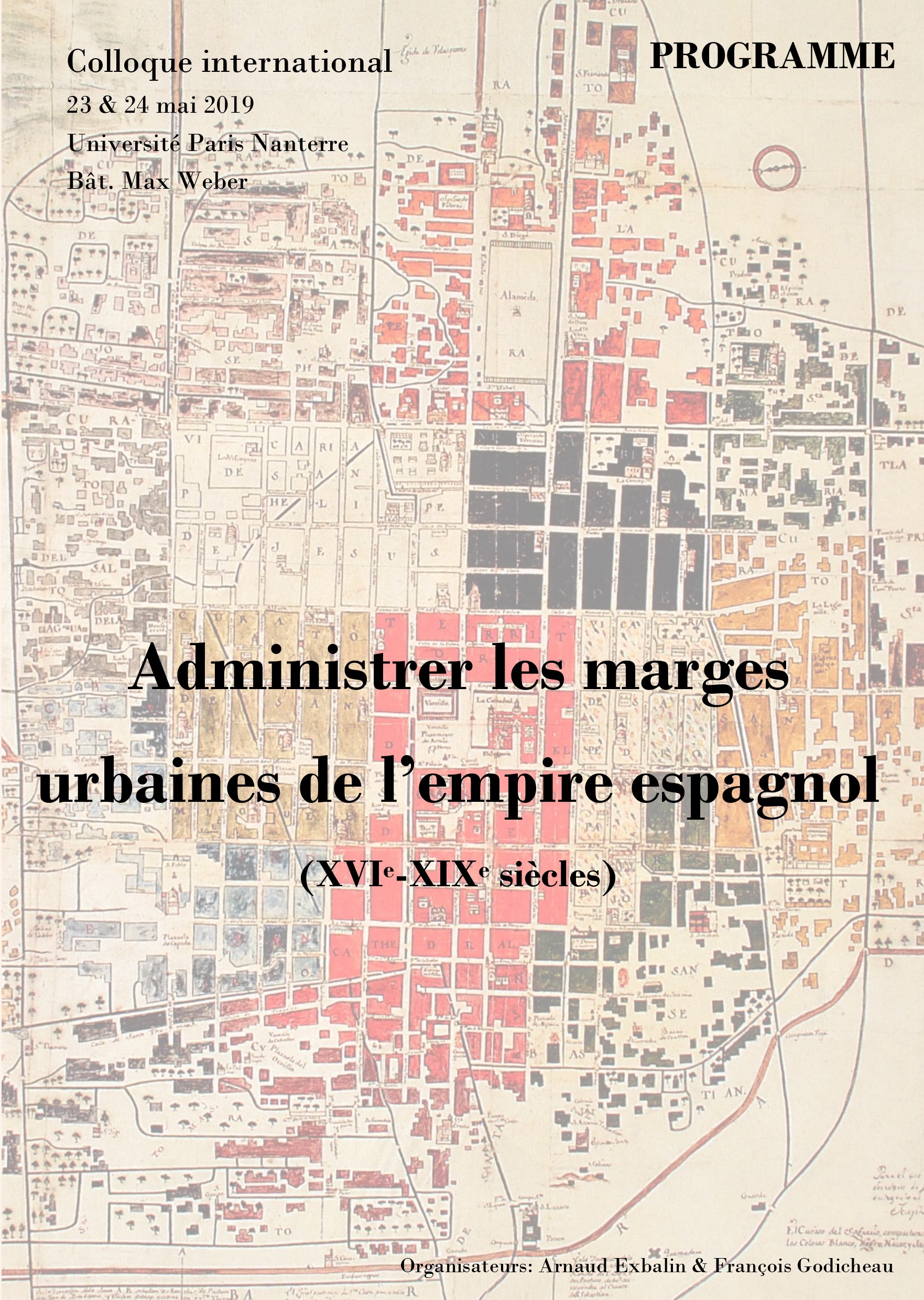 Colloque international « Administrer les marges urbaines de l’empire espagnol (XVIe-XIXe siècles) »